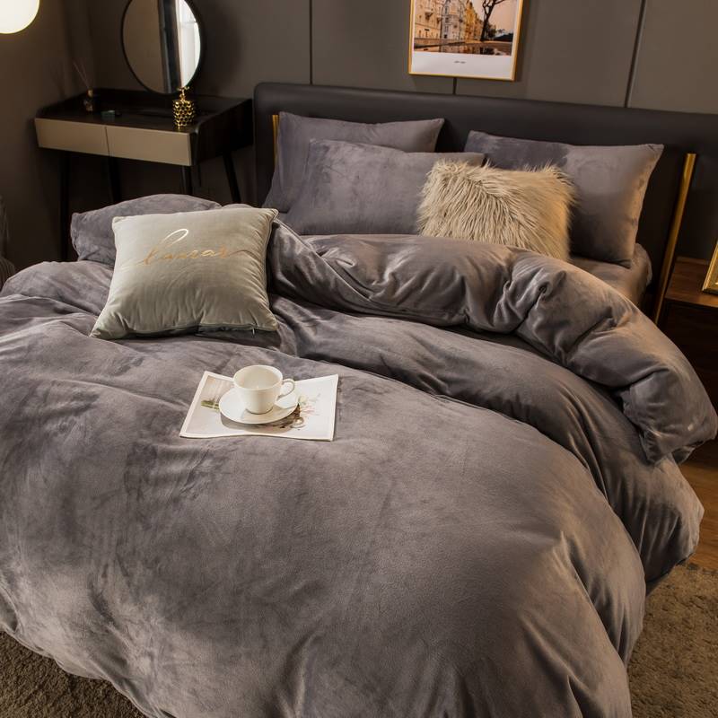 Luxury Flannel Bed Set - Double | Thick & Cozy 3-Piece Bedding