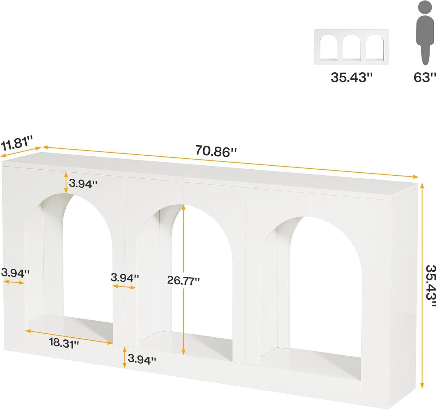 Bamboo Console Table - Multi-Purpose Entryway, Living Room & Kitchen Table
