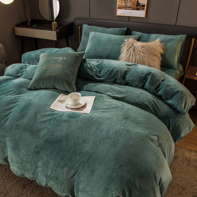 Luxury Flannel Bed Set - Double | Thick & Cozy 3-Piece Bedding