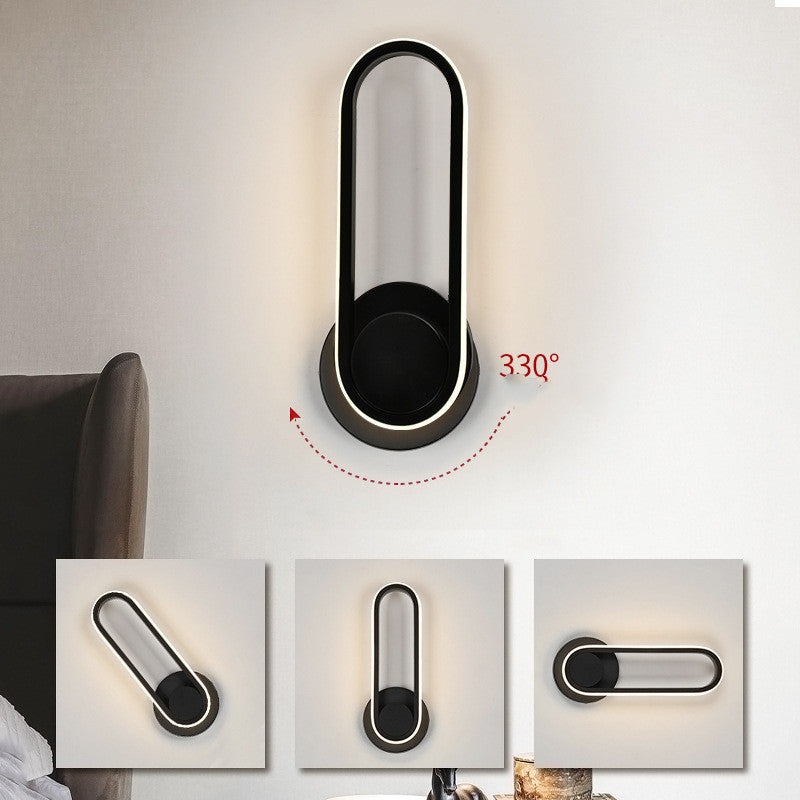 Rotatable LED Wall Lamp - Modern Acrylic Bedroom Sconce