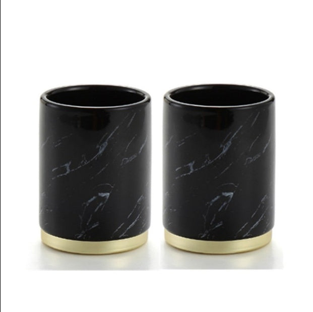 Premium Ceramic Bathroom Accessory Set - 4-Piece Spa Collection