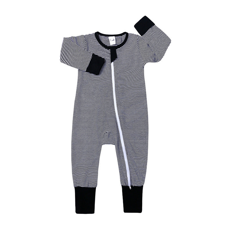 Korean Style Baby Striped Bodysuit – Soft Cotton Onesie for Newborns & Infants