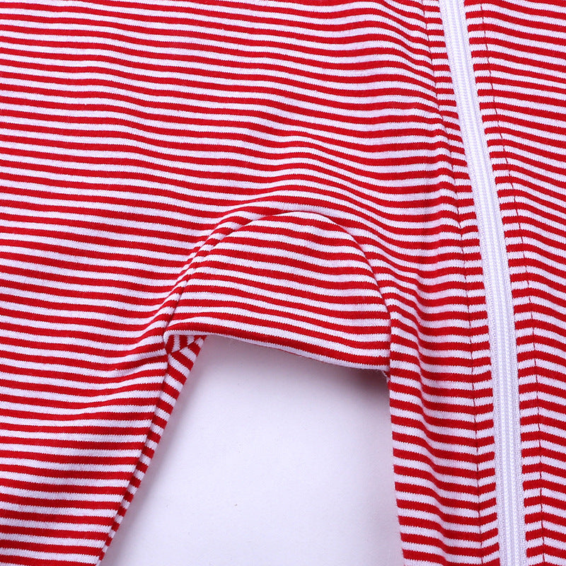 Korean Style Baby Striped Bodysuit – Soft Cotton Onesie for Newborns & Infants