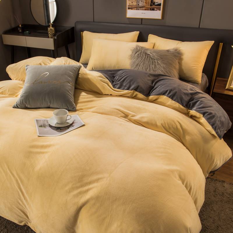 Luxury Flannel Bed Set - Double | Thick & Cozy 3-Piece Bedding