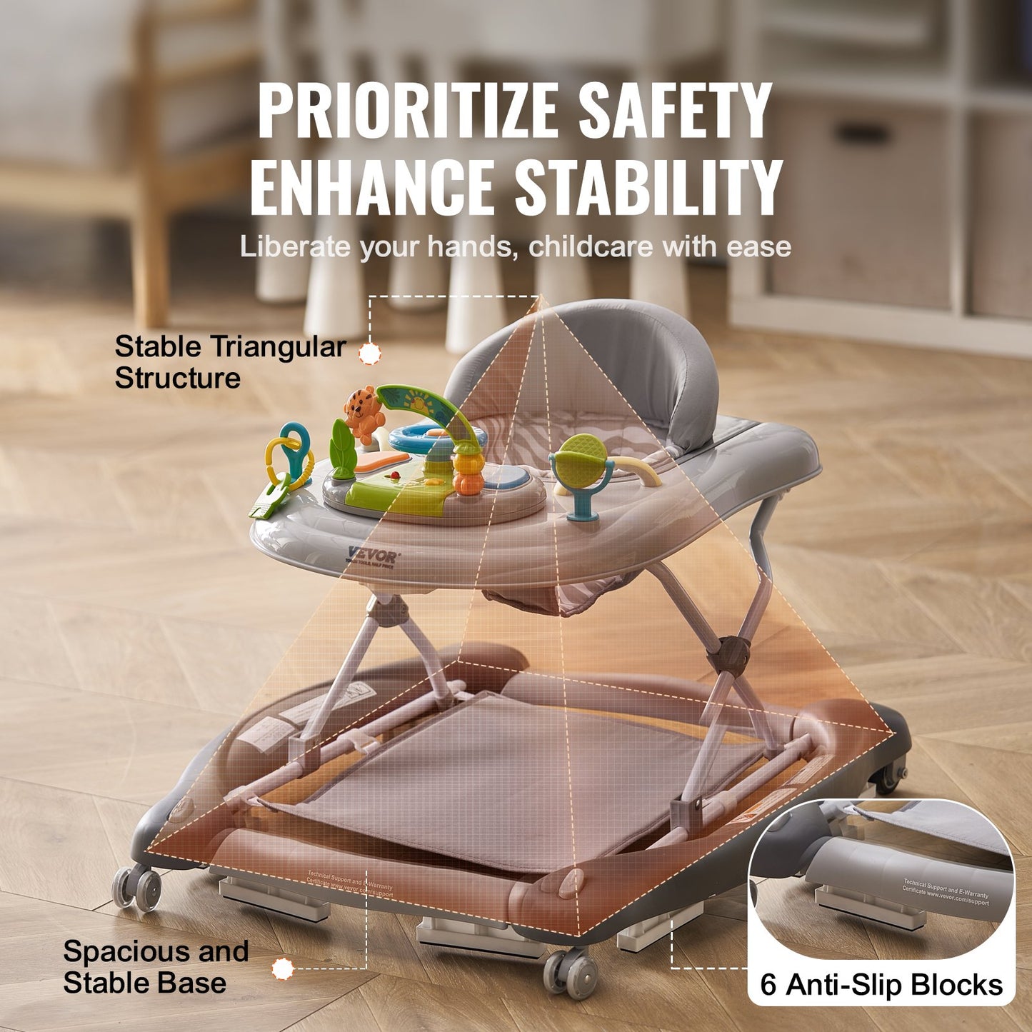 4-in-1 Premium Activity Walker | Foldable Learning Center with Music & Toys