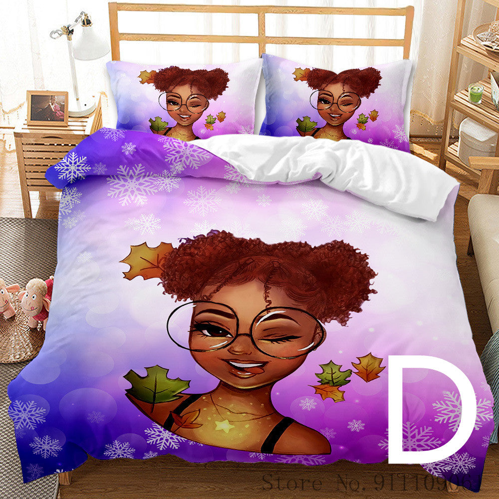 African Girl Bedding Set