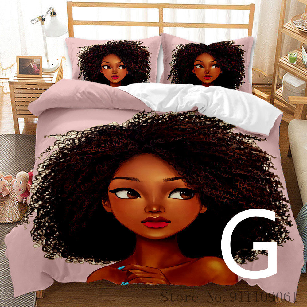 African Girl Bedding Set