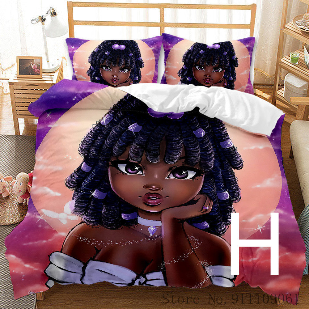 African Girl Bedding Set
