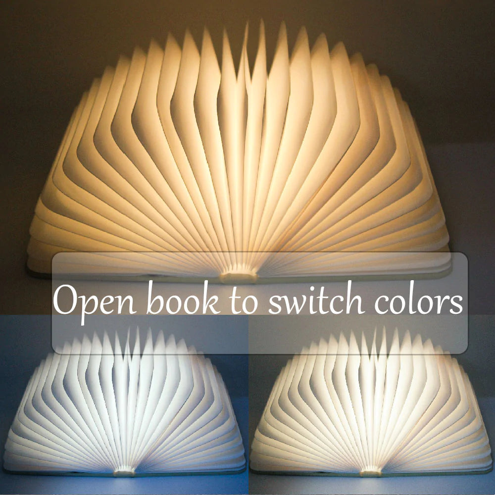 Portable LED Book Light - Decorative Folding Night Light for Home & Office