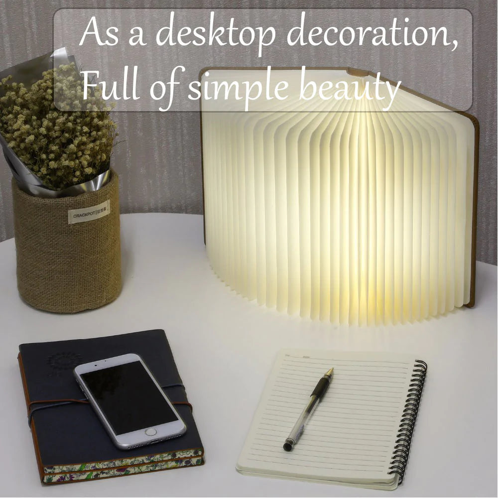 Portable LED Book Light - Decorative Folding Night Light for Home & Office