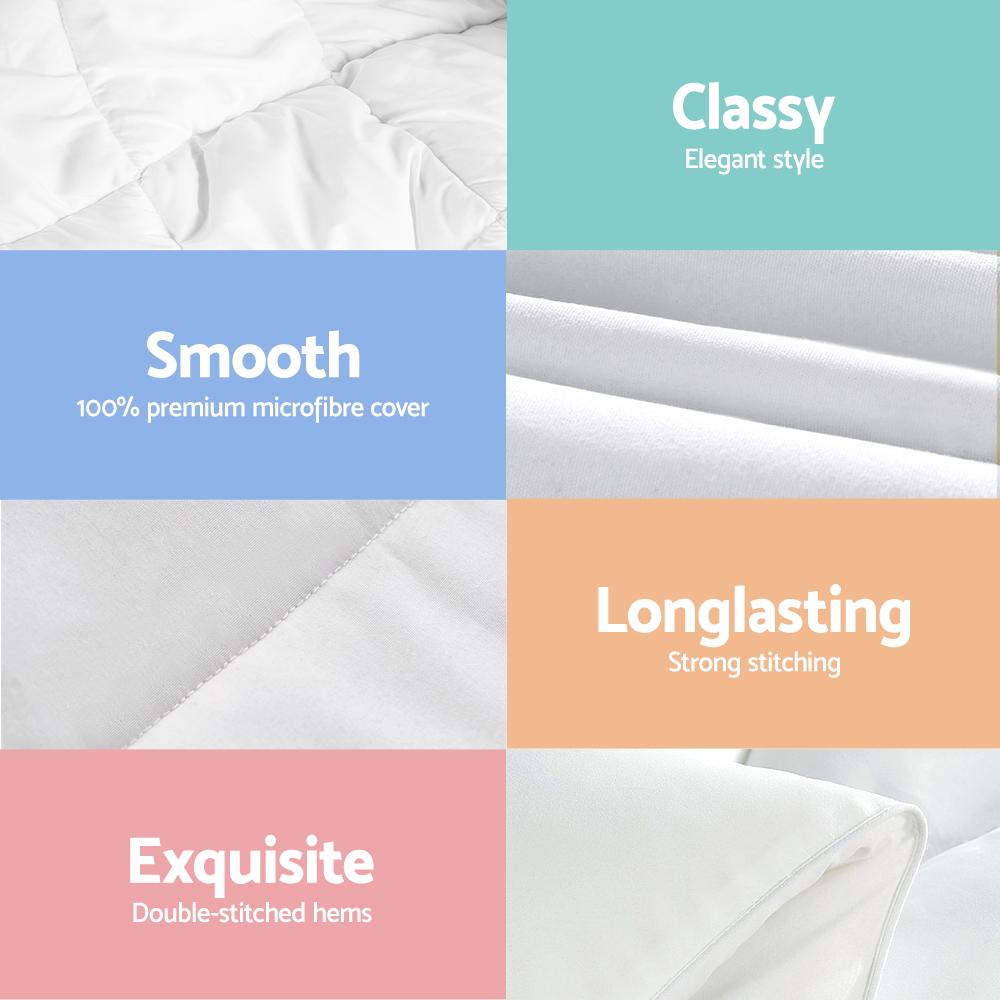 Bamboo Microfibre Quilt Queen - 400GSM All-Season Comfort