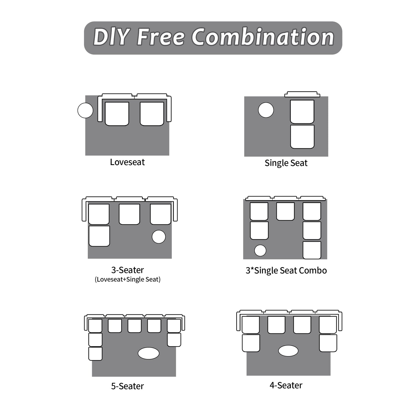 Premium Memory Foam Sectional Sofa - Pet-Friendly Cloud Couch with Extra Deep Seating | Grey