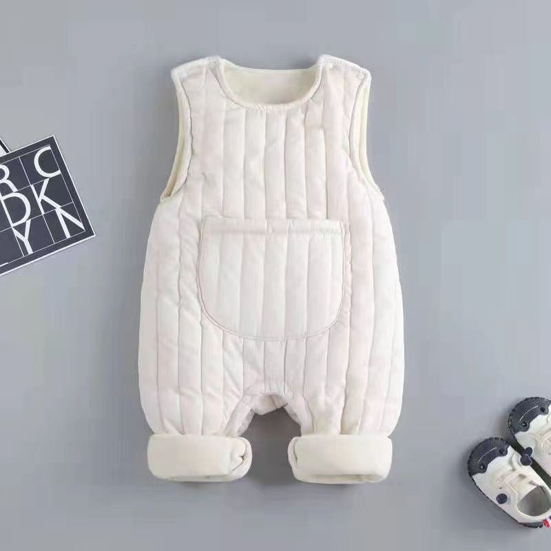 Fleece-Lined Quilted Overall - Newborn Winter Outwear