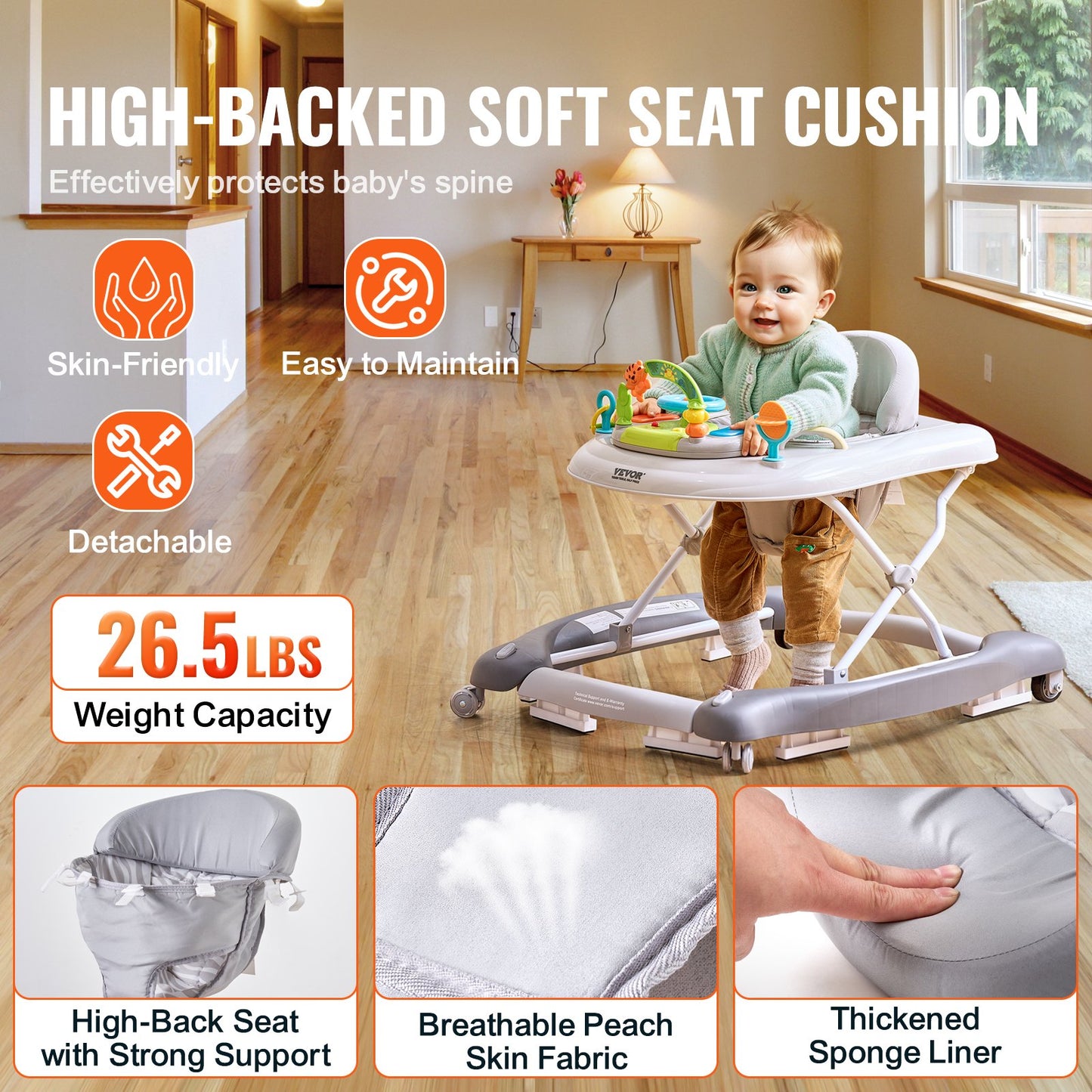 4-in-1 Premium Activity Walker | Foldable Learning Center with Music & Toys